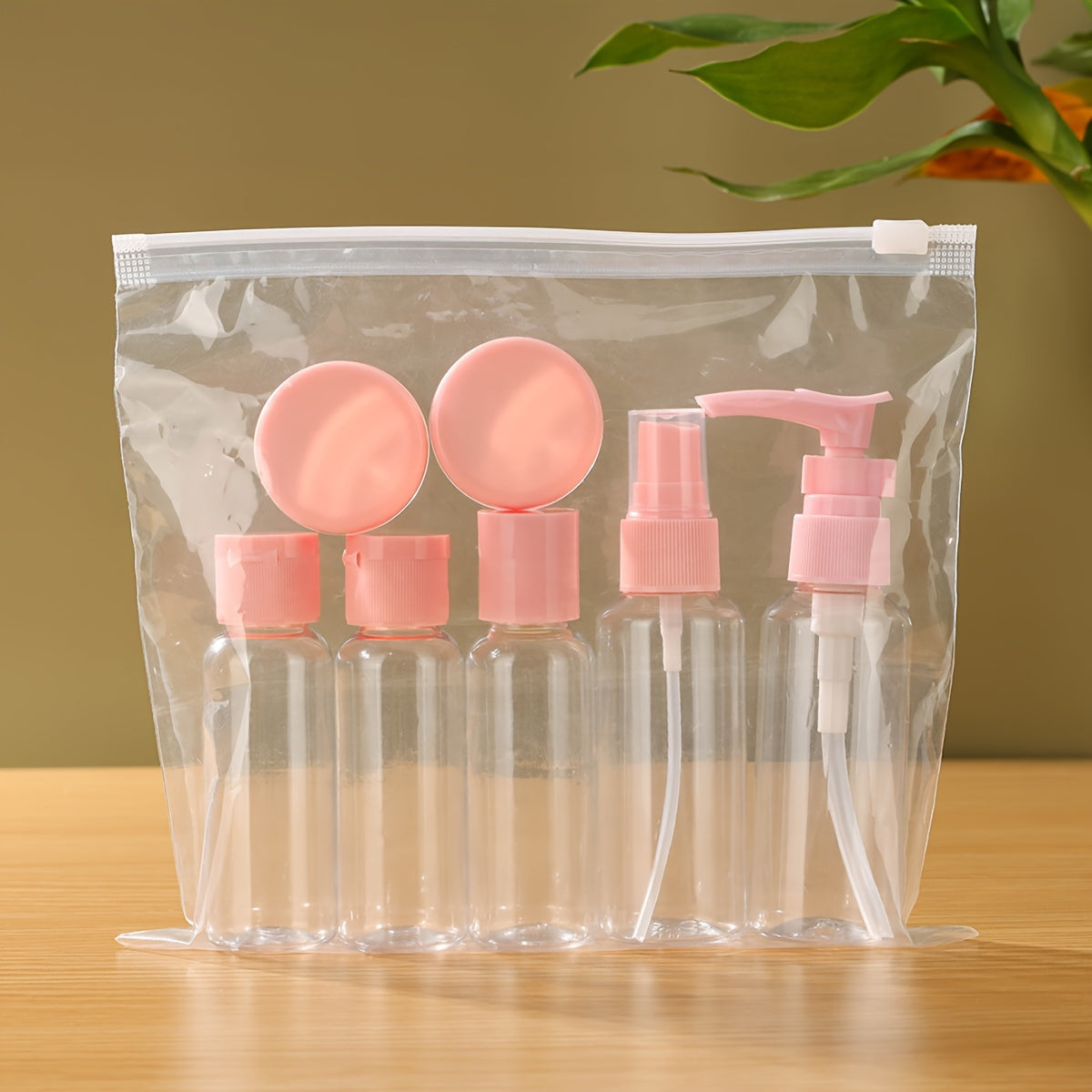 Set da 7 flaconi da viaggio ricaricabili per cosmetici e liquidi