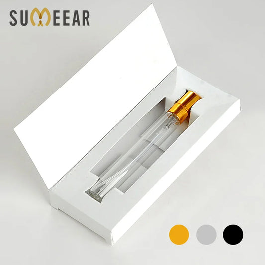 50 pezzi/lotto – Bottiglie per profumo da 10 ml con scatole in carta, flaconi spray atomizzatori vuoti in vetro per profumo