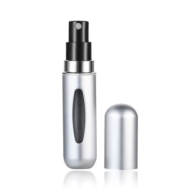 Set di Flaconi Spray per Profumo Ricaricabili 5 ml / 10 ml – Mini Bottiglie Portatili con Pompa a Riempimento Inferiore – Contenitori Cosmetici Vuoti