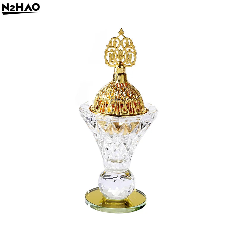 Set bruciatore di incenso in vetro decorativo da tavolo – Design creativo e rotante