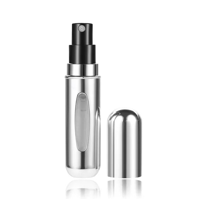 Set di Flaconi Spray per Profumo Ricaricabili 5 ml / 10 ml – Mini Bottiglie Portatili con Pompa a Riempimento Inferiore – Contenitori Cosmetici Vuoti
